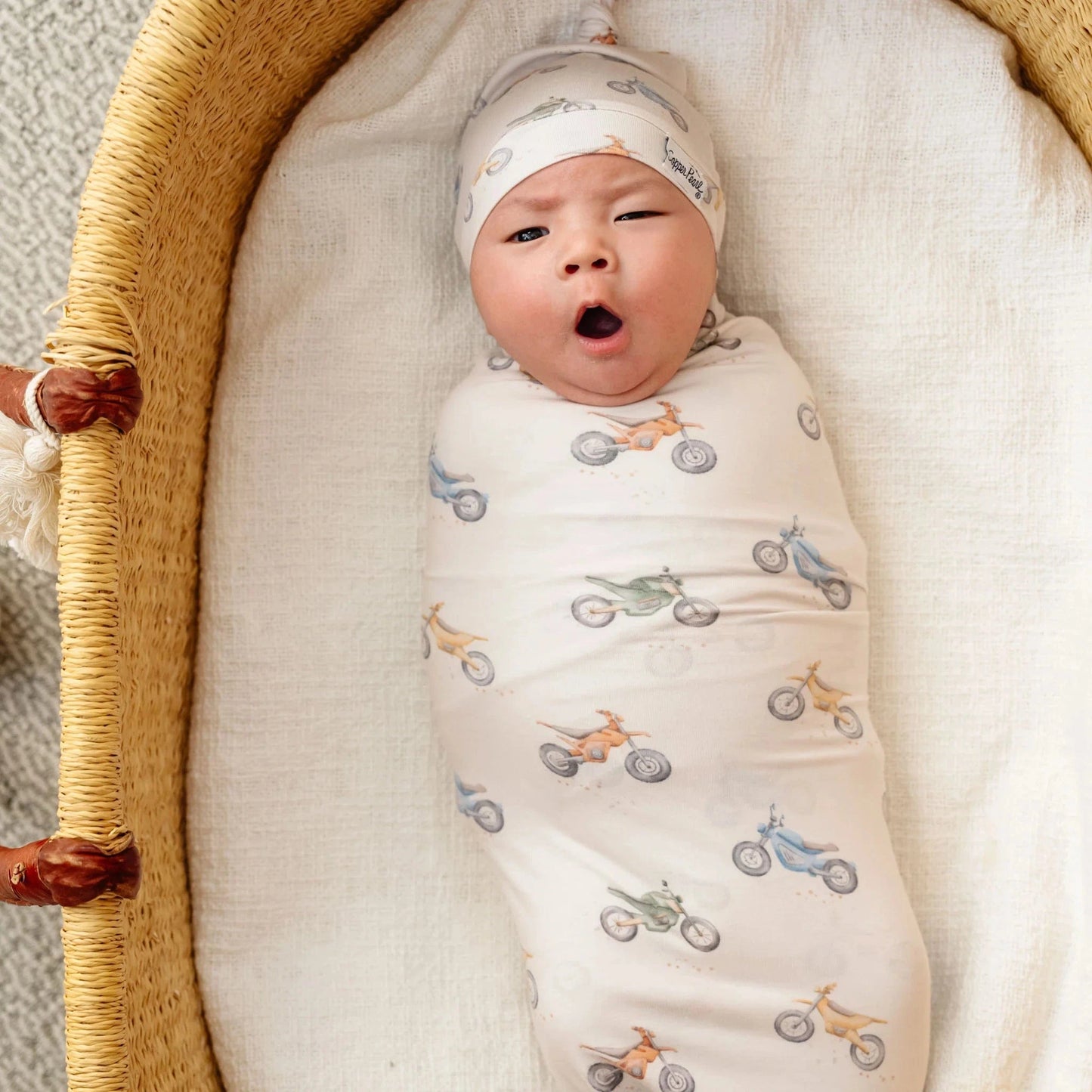 Ryder Knit Swaddle Blanket Copper Pearl Lil Tulips