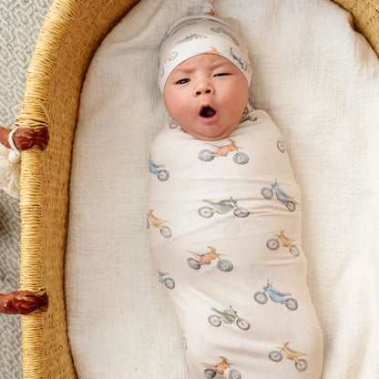 Ryder Knit Swaddle Blanket Copper Pearl Lil Tulips