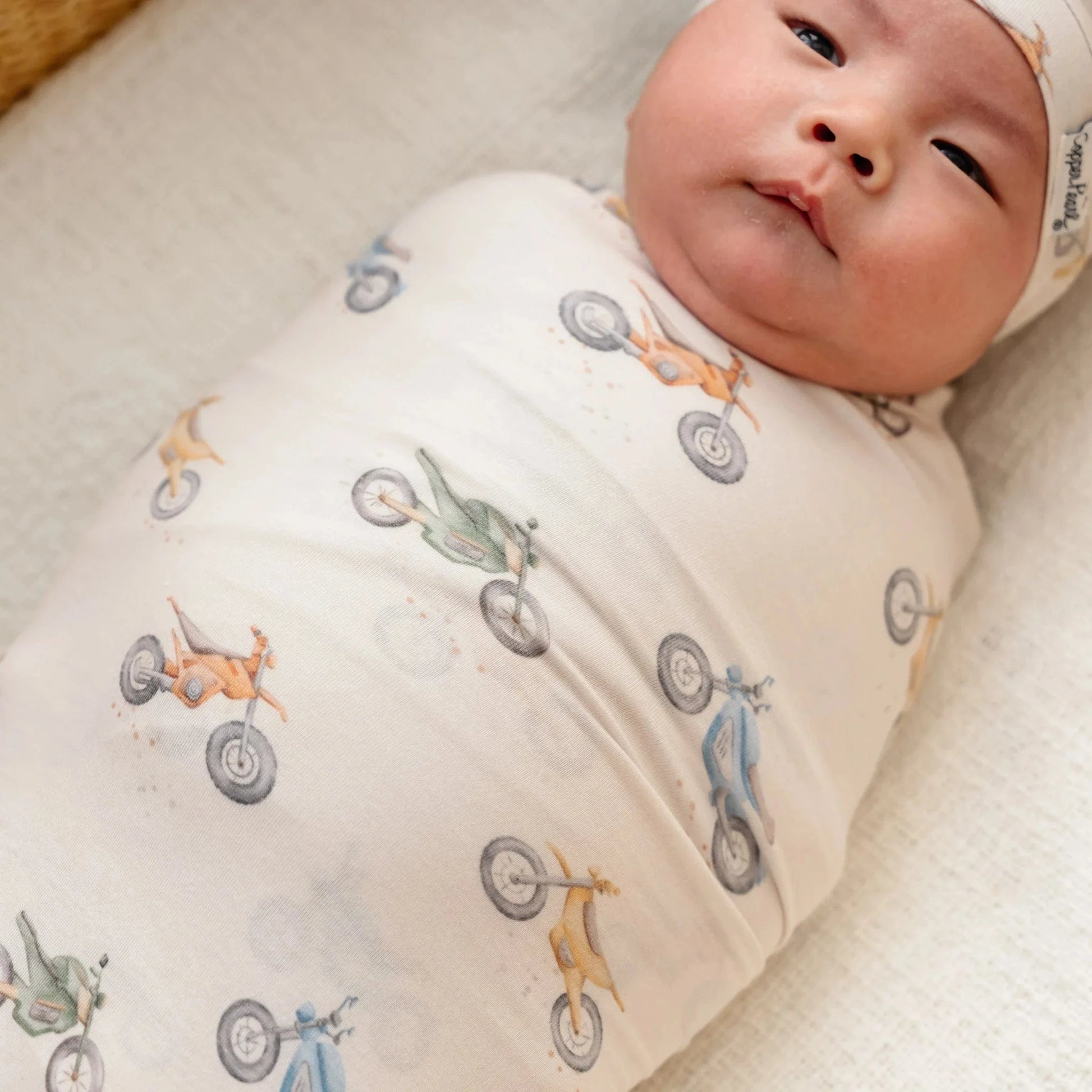 Ryder Knit Swaddle Blanket Copper Pearl Lil Tulips