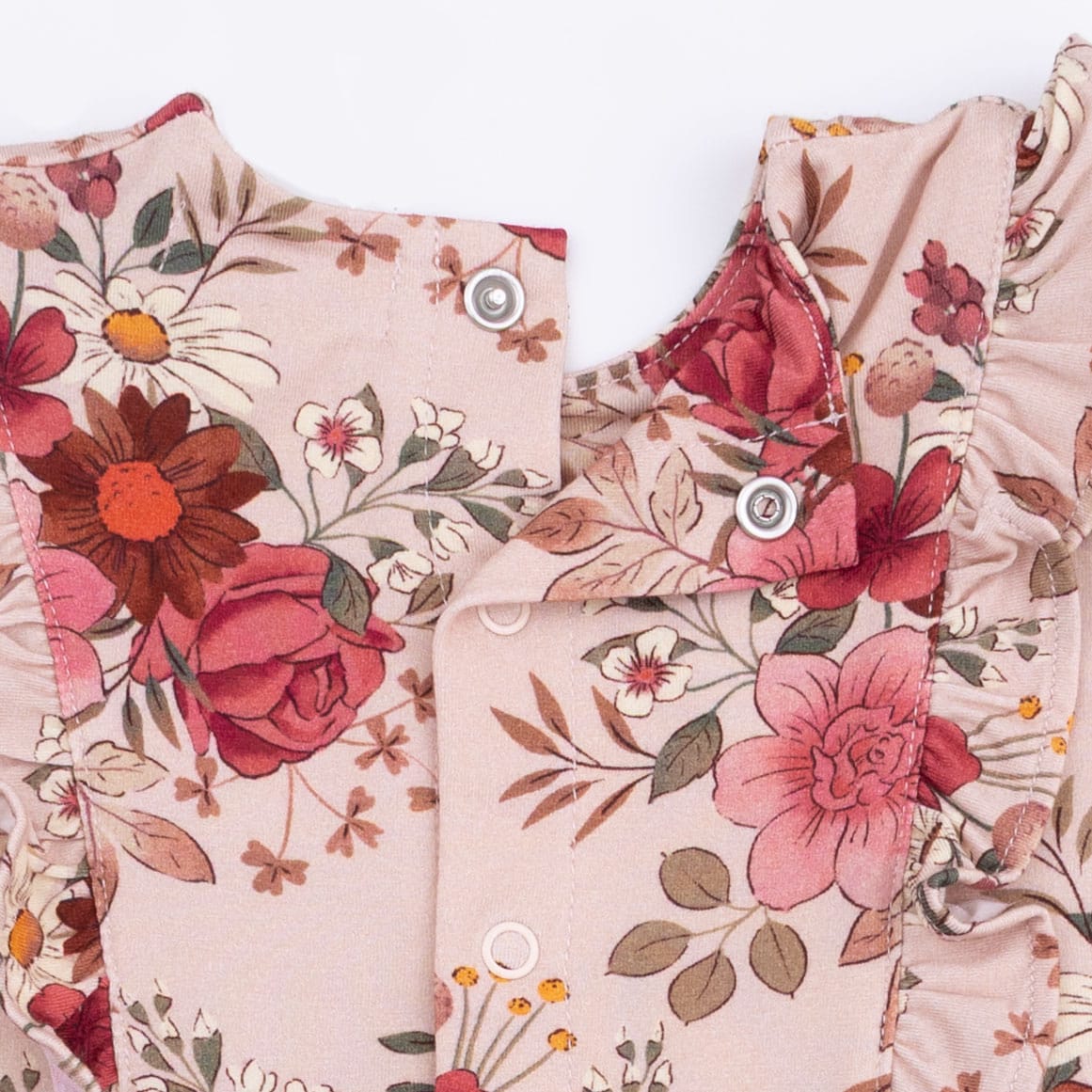 Sabrina Floral - Long Sleeve Ruffle Bodysuit Dress Angel Dear Lil Tulips
