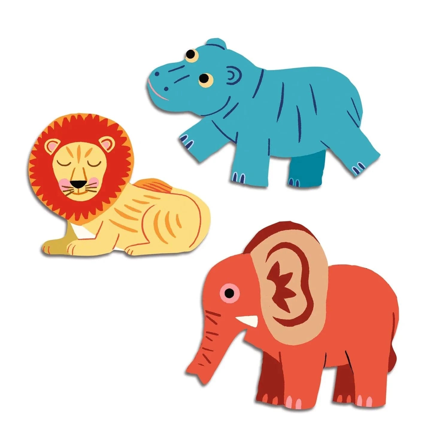 Safari Animals Baby Stickers Djeco Lil Tulips