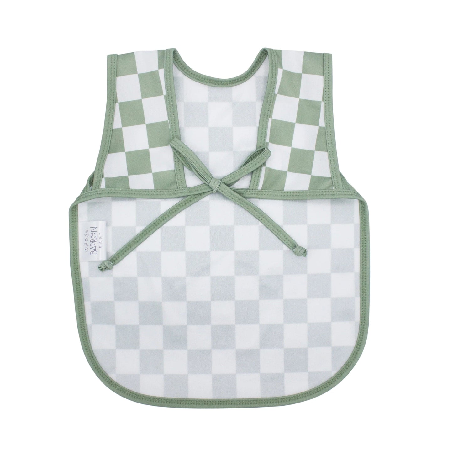 Sage Checkerboard Bapron BapronBaby Lil Tulips