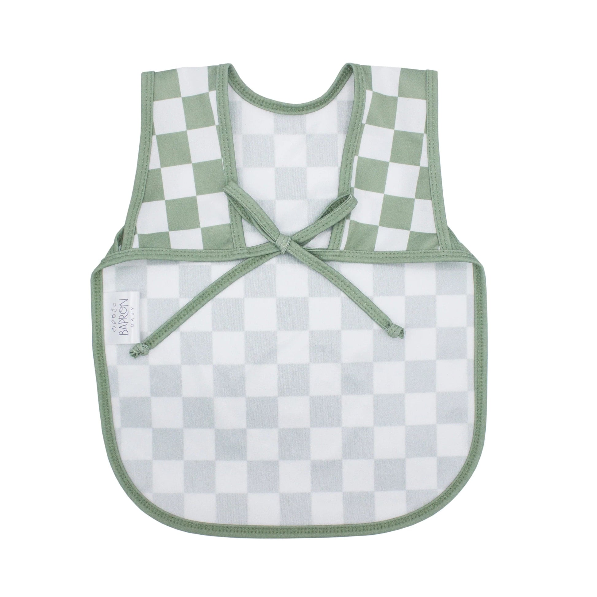 Sage Checkerboard Bapron BapronBaby Lil Tulips