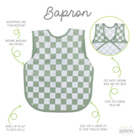 Sage Checkerboard Bapron BapronBaby Lil Tulips