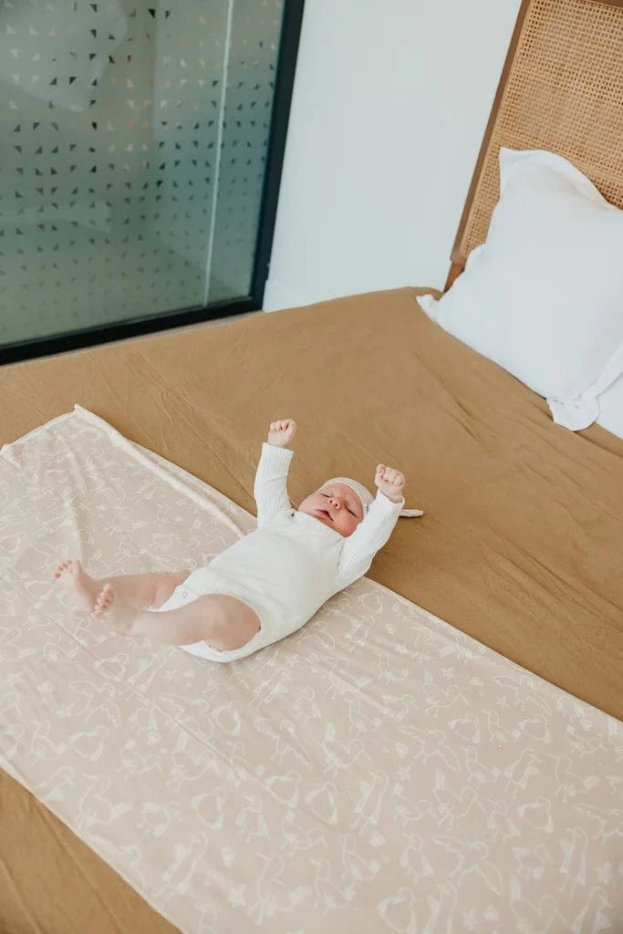 Sandy Knit Swaddle Blanket Copper Pearl Lil Tulips