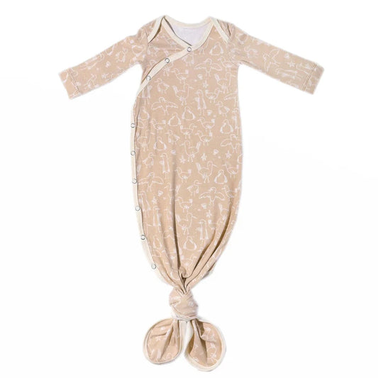 Sandy Newborn Knotted Gown Copper Pearl Lil Tulips