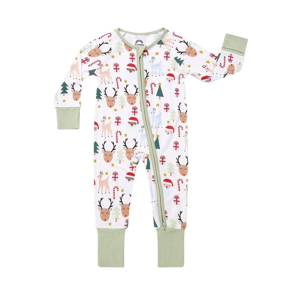 Santa and Friends Bamboo Baby Convertible Romper Pajamas Emerson and Friends Baby & Toddler Clothing Lil Tulips