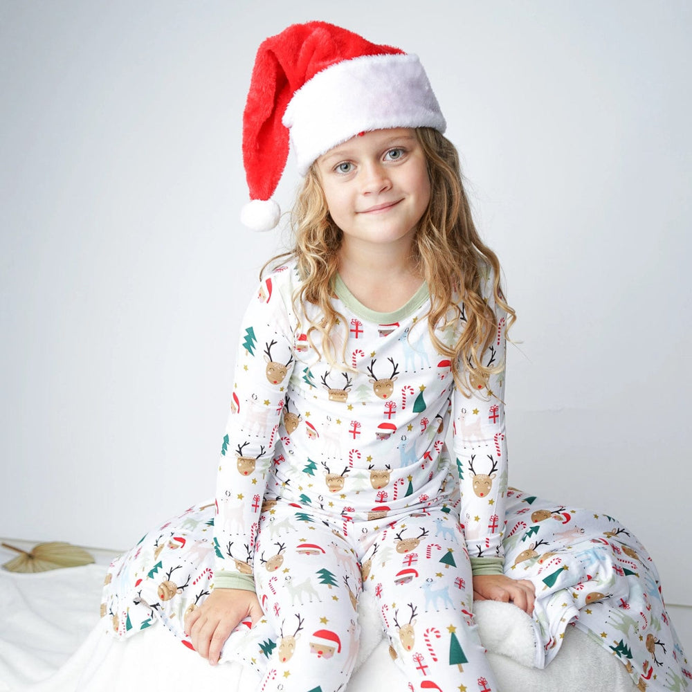 Santa and Friends Long Sleeve Bamboo Kids Pajamas Emerson and Friends Baby & Toddler Clothing Lil Tulips