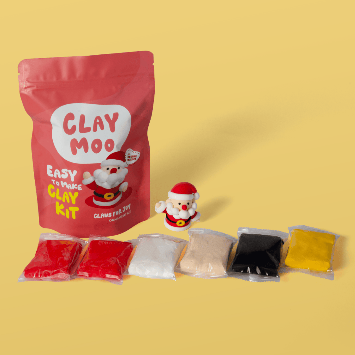 Santa Ornament Clay Crafting Kit Default Claymoo Lil Tulips