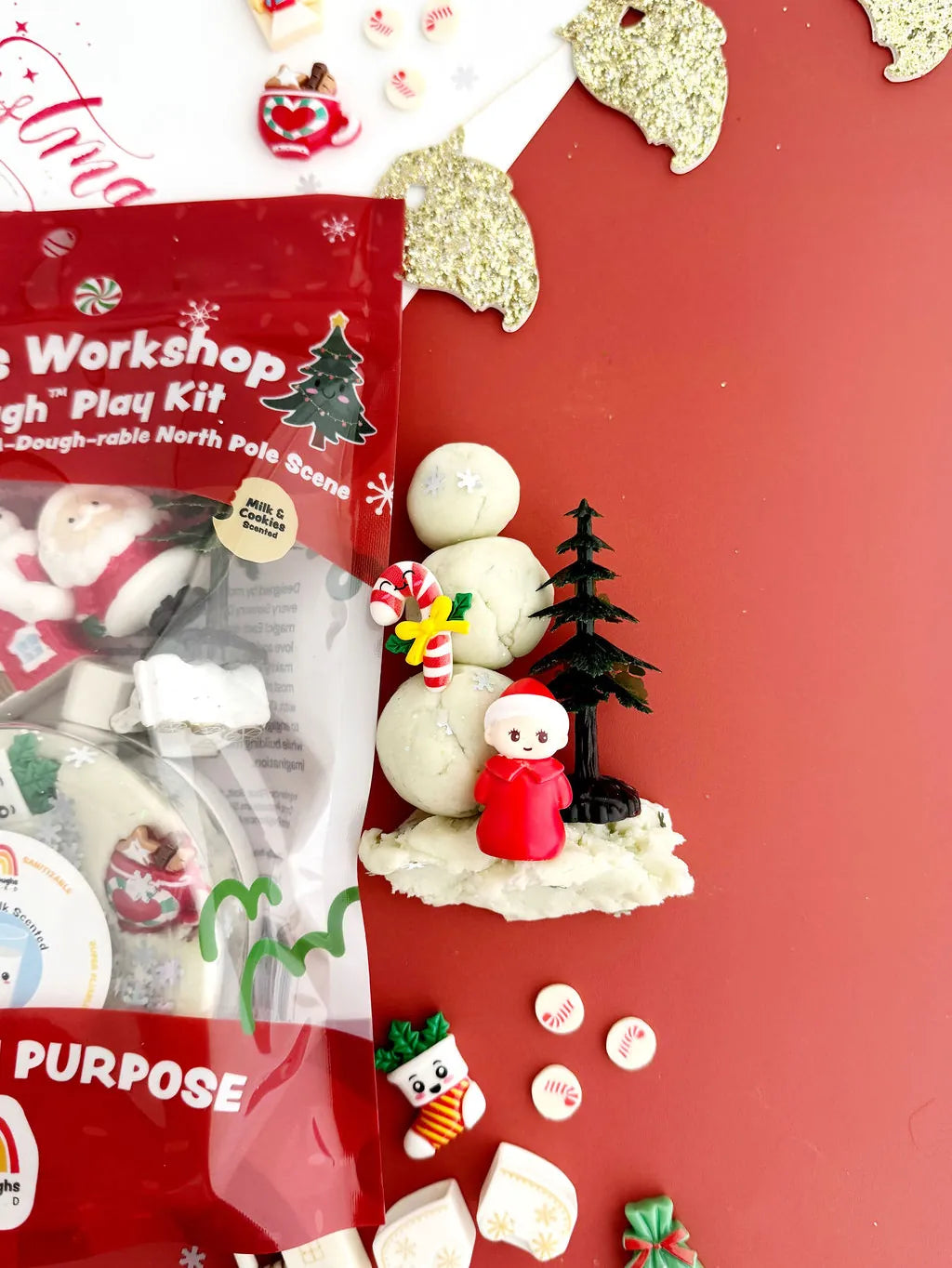 Santa's Workshop Kiddough Play Kit Earth Grown KidDoughs Lil Tulips