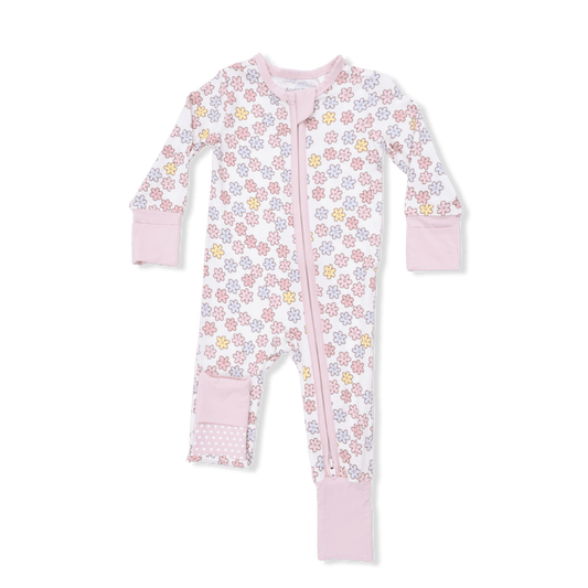 Sarah Floral - 2 Way Zipper Romper Angel Dear Lil Tulips