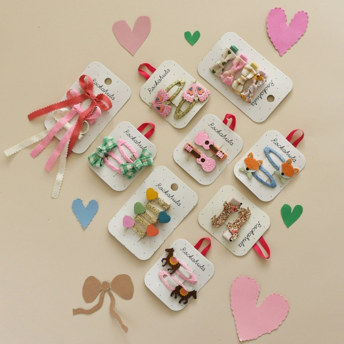 Scallop Heart Mini Clip Set Rockahula Kids Lil Tulips