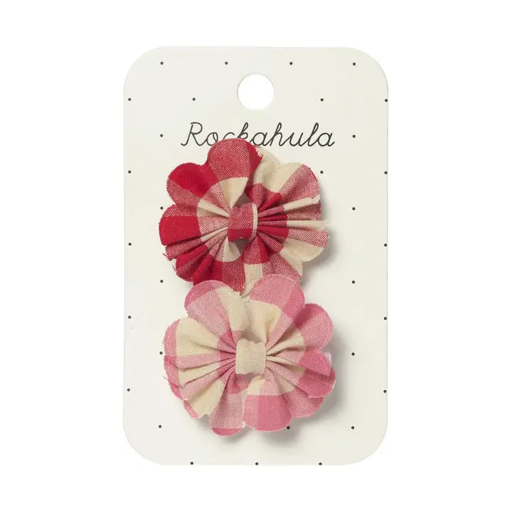Scalloped Gingham Bow Clips Rockahula Kids Lil Tulips