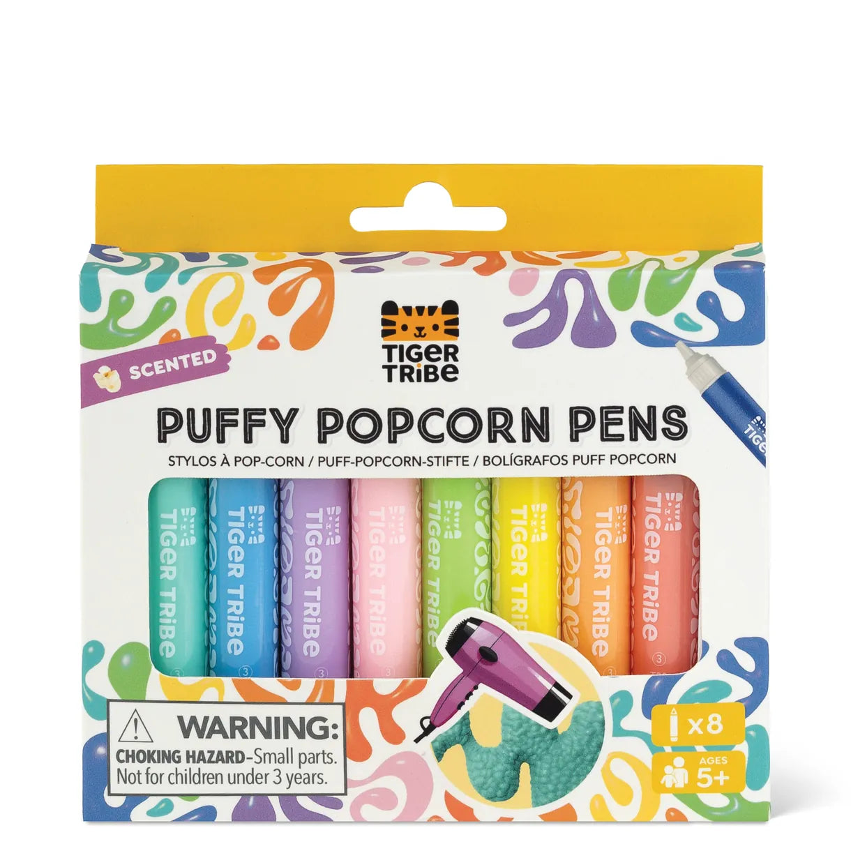 Scented Puffy Popcorn Pens Tiger Tribe Lil Tulips
