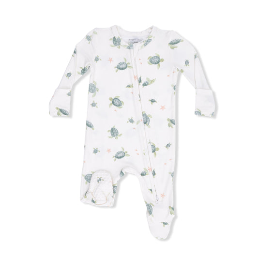 Sea Turtles - 2 Way Zipper Footie Angel Dear Lil Tulips