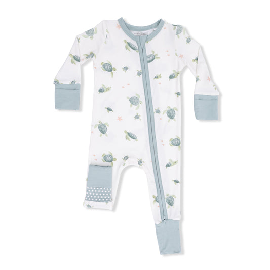 Sea Turtles - 2 Way Zipper Romper Angel Dear Lil Tulips