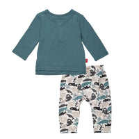 Seas and Greetings Modal Magnetic Long Sleeve Top + Pant Set Magnetic Me Lil Tulips