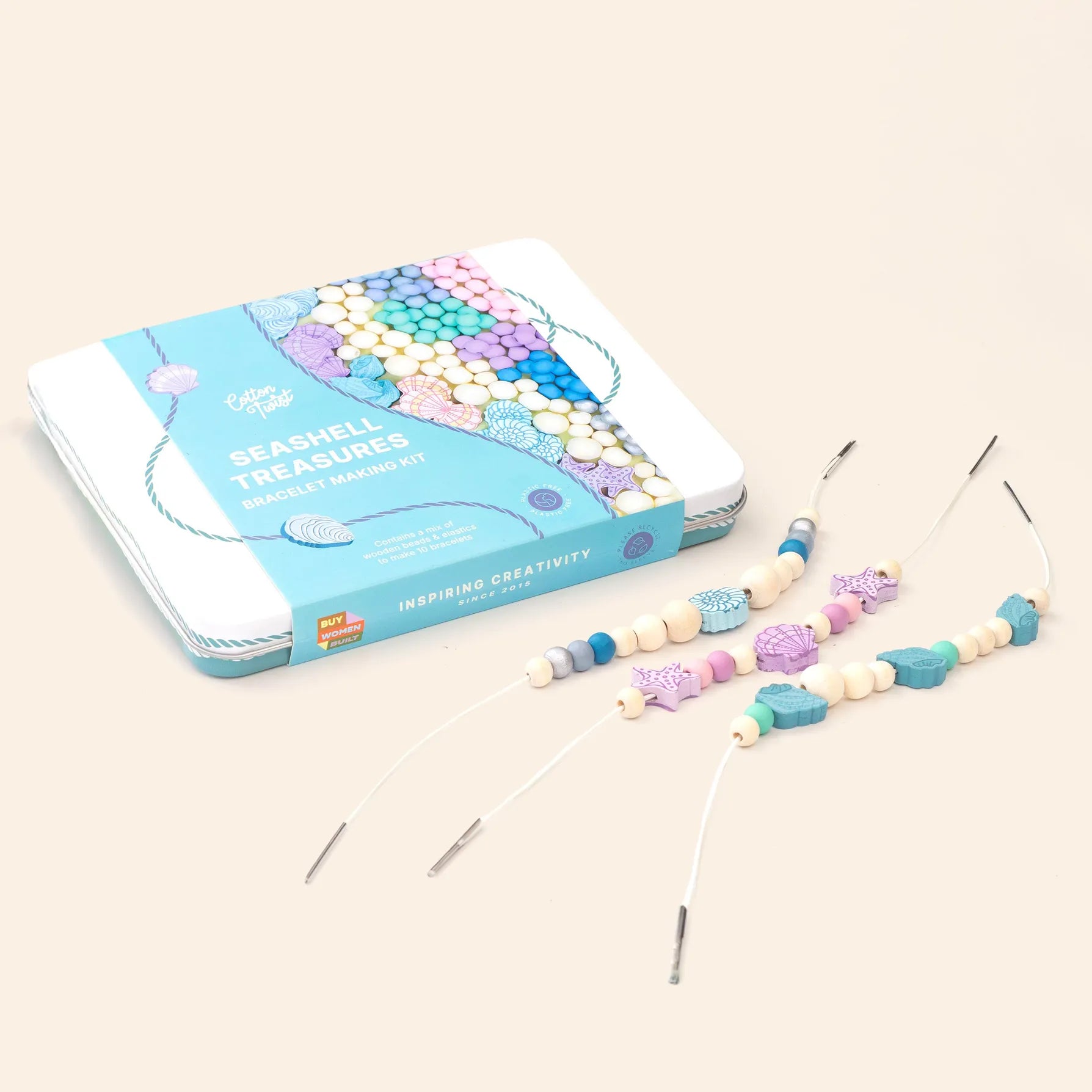 Seashell Treasures Bracelet Making Kit Cotton Twist Lil Tulips