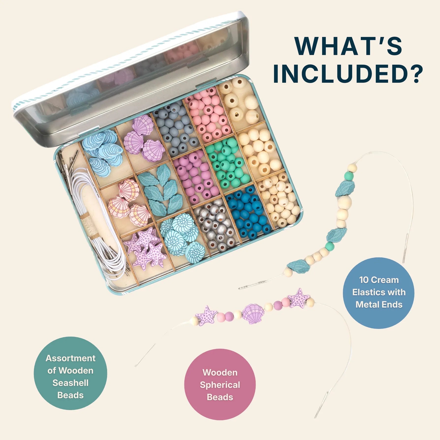 Seashell Treasures Bracelet Making Kit Cotton Twist Lil Tulips