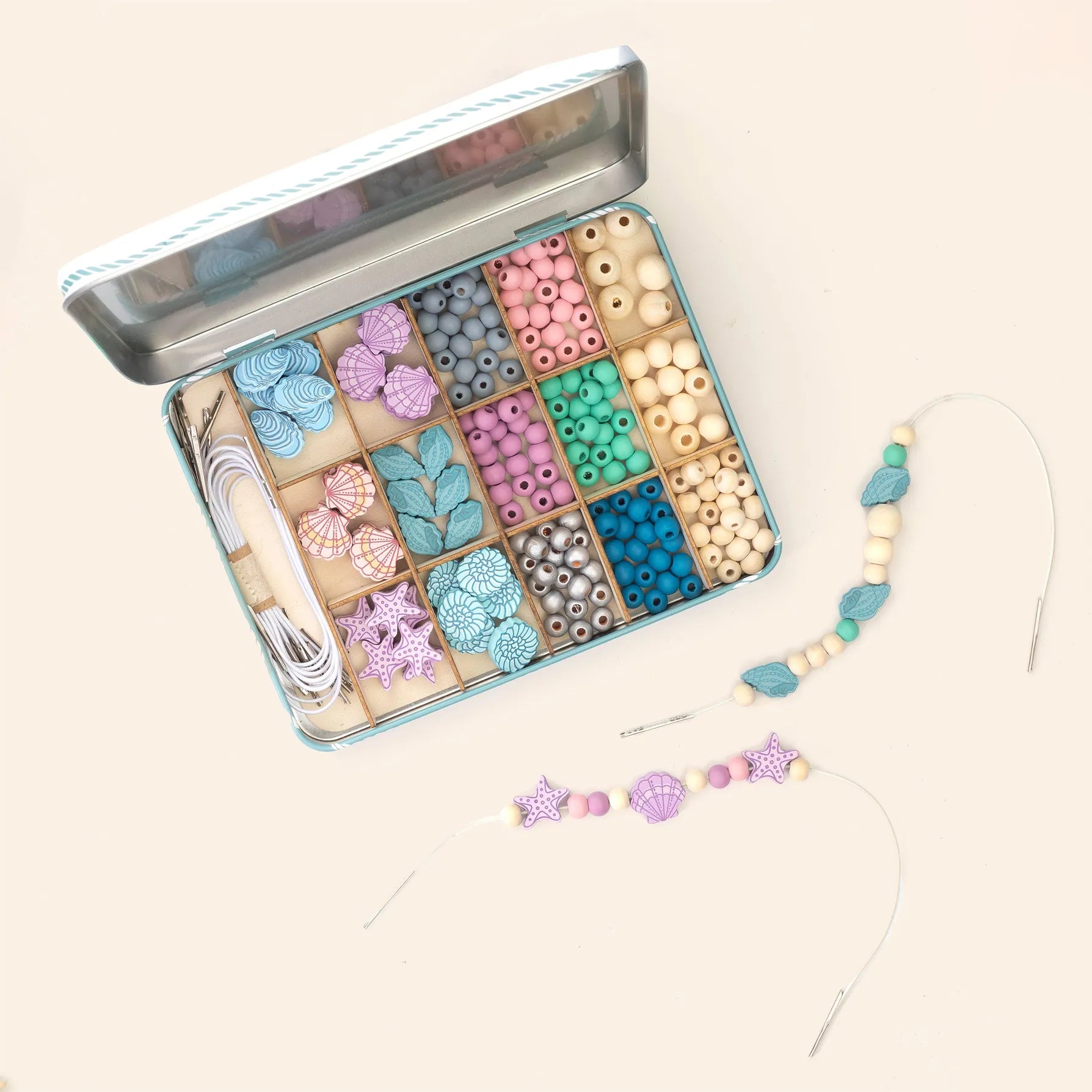 Seashell Treasures Bracelet Making Kit Cotton Twist Lil Tulips