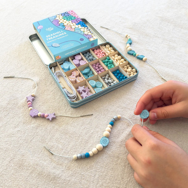 Seashell Treasures Bracelet Making Kit Cotton Twist Lil Tulips