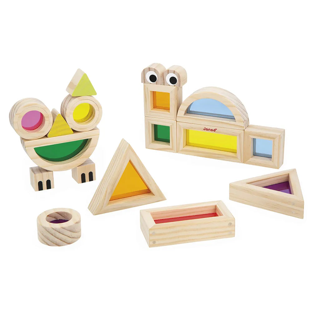 Sensory Translucent Stacking Blocks Janod Lil Tulips