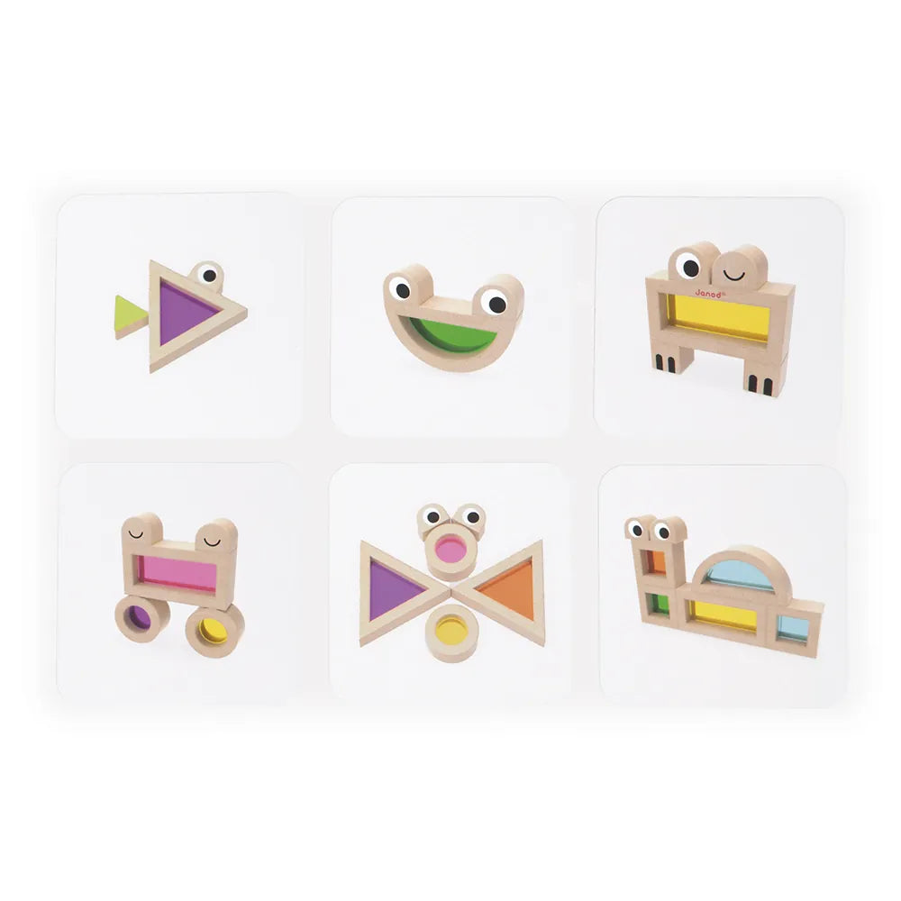 Sensory Translucent Stacking Blocks Janod Lil Tulips