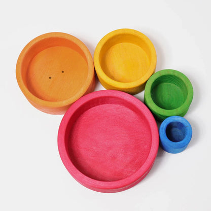 Set of Bowls, coloured, outside red Grimm's Lil Tulips