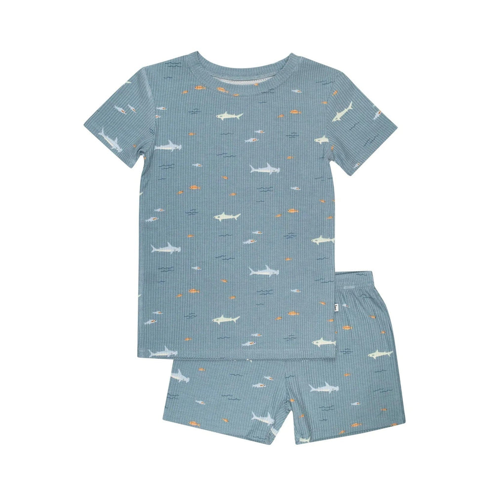 Sharks Small Ribbed Shorts Two-Piece Set Brave Little Ones Lil Tulips