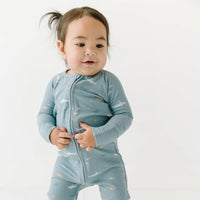 Sharks Small Ribbed Zip Romper Brave Little Ones Lil Tulips
