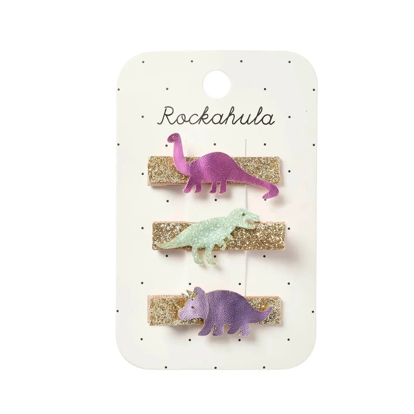 Shimmer Dinosaur Bar Hair Clips Rockahula Kids Lil Tulips