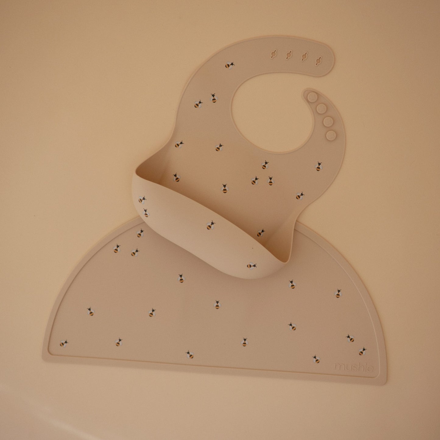 Silicone Baby Bib (Bees) Mushie Lil Tulips