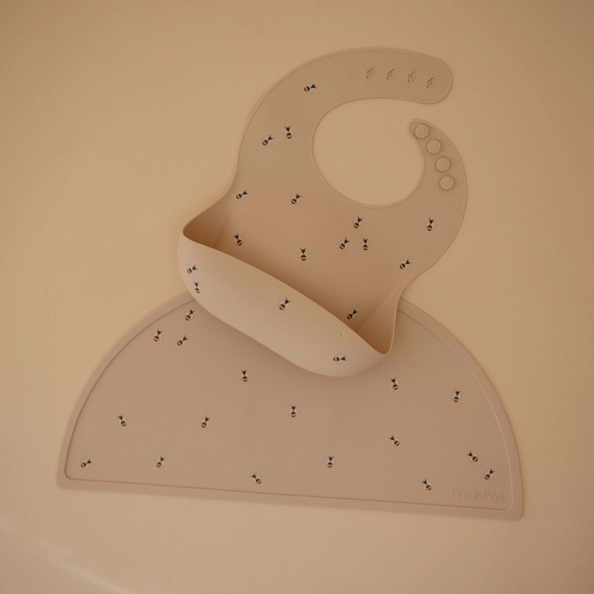 Silicone Baby Bib (Bees) Mushie Lil Tulips