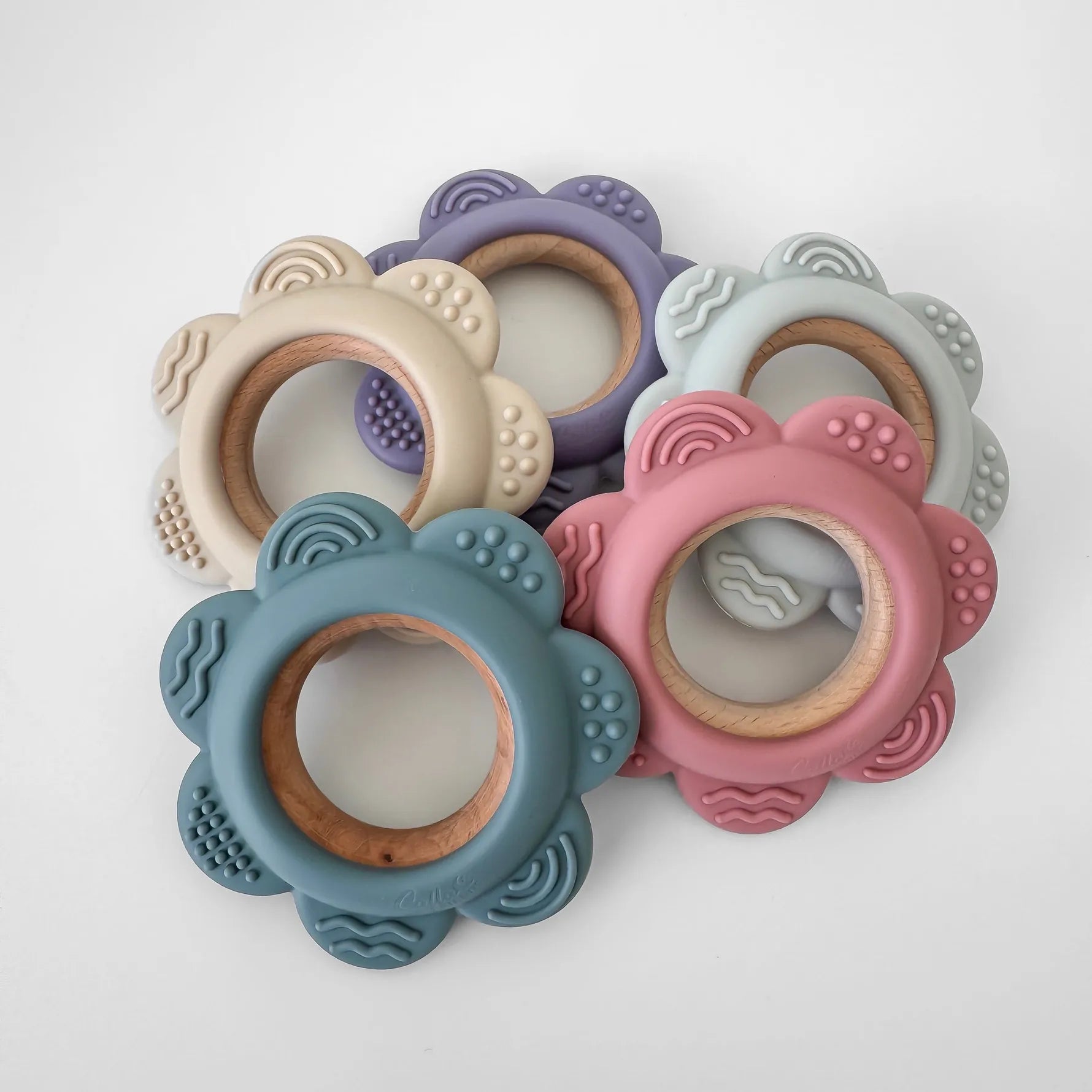 Silicone & Beechwood Flower - Slate Blue Calla & Friends Lil Tulips
