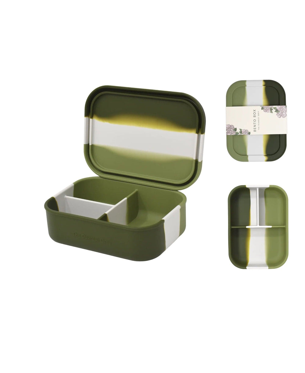 Silicone Bento Box | Green Tie Dye The Dearest Grey Lil Tulips