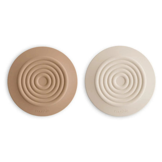 Silicone Drain Stopper 2-Pack - Natural/Shifting Sand Mushie Lil Tulips