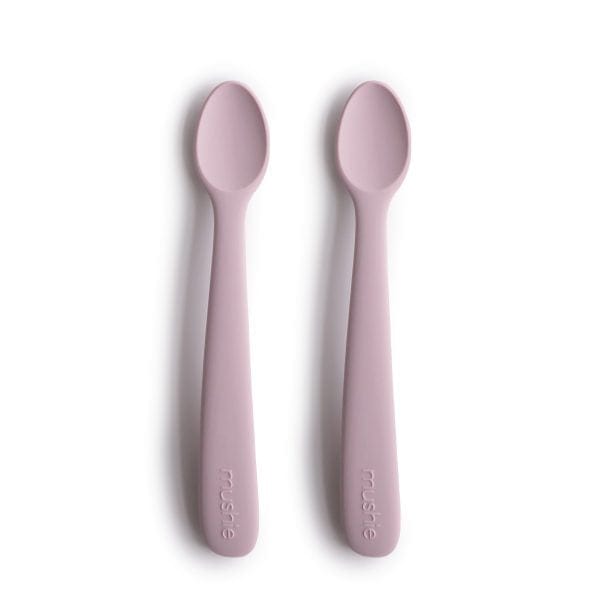 Silicone Feeding Spoons (Soft Lilac) 2-Pack Mushie Lil Tulips