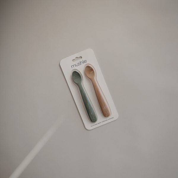 Silicone Feeding Spoons (Soft Lilac) 2-Pack Mushie Lil Tulips