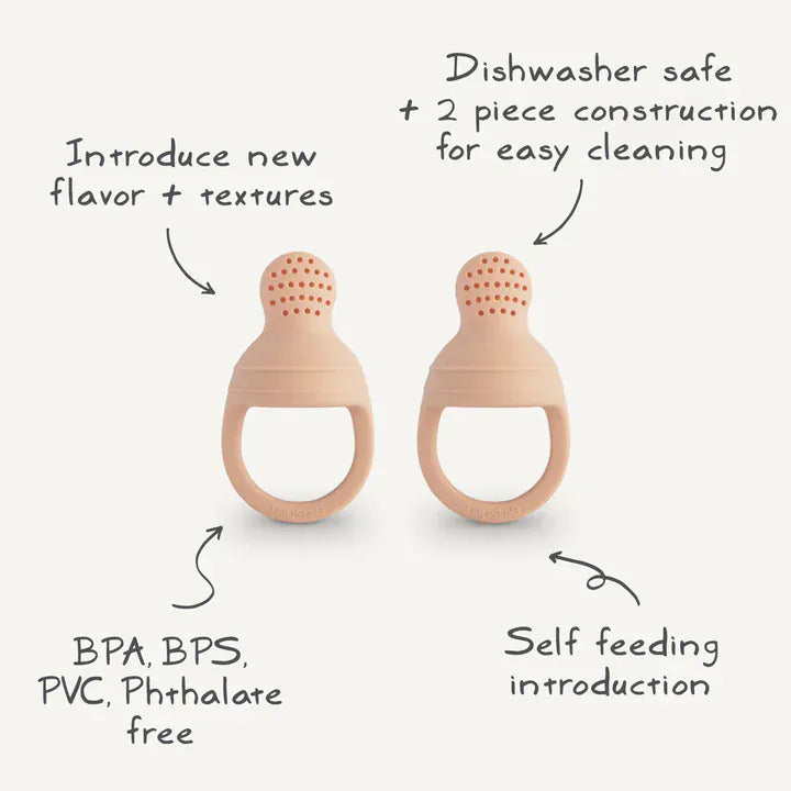 Silicone Fresh Food Feeder 2-Pack - Sage Mushie Lil Tulips