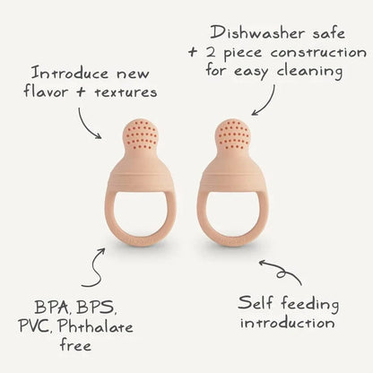 Silicone Fresh Food Feeder 2-Pack - Shifting Sand Mushie Lil Tulips