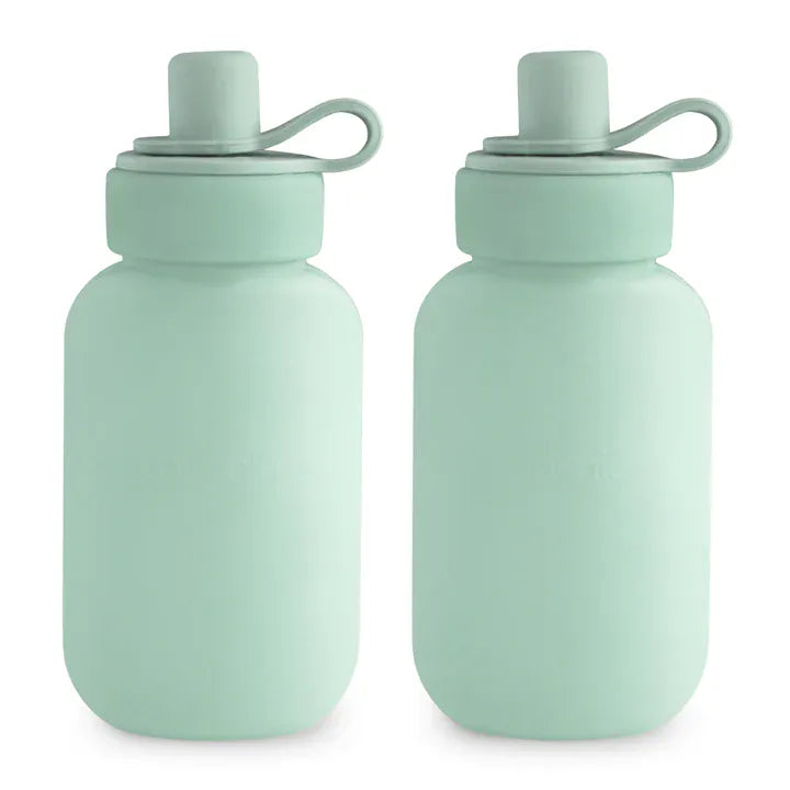 Silicone Puree Pouch 2-Pack - Cambridge Blue Mushie Lil Tulips