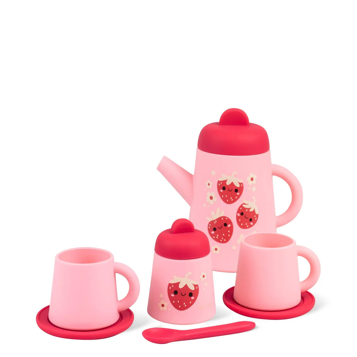 Silicone Tea Set - Strawberry Patch Tiger Tribe Lil Tulips