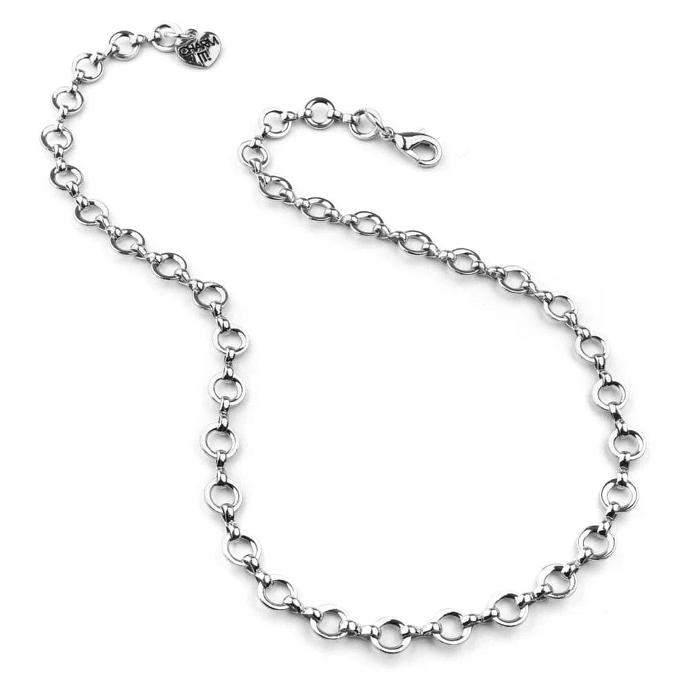 Silver Chain Choker Necklace Charm It! Lil Tulips
