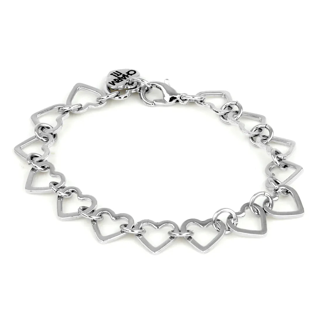 Silver Heart Chain Bracelet Charm It! Lil Tulips