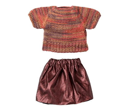 Skirt and knitted blouse, Mum mouse Maileg Lil Tulips
