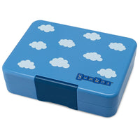 Sky Blue Rainbow Snack Size Bento Box (With Clouds on Lid) Yumbox Lil Tulips