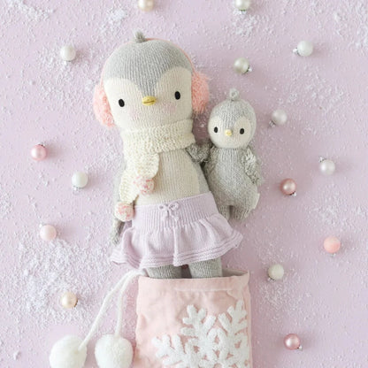Skylar the penguin Hand Knit Doll cuddle+kind Lil Tulips