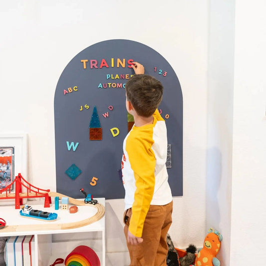 Slate Blue Magnetic Arch Wall Decal The Type Set Co. Lil Tulips