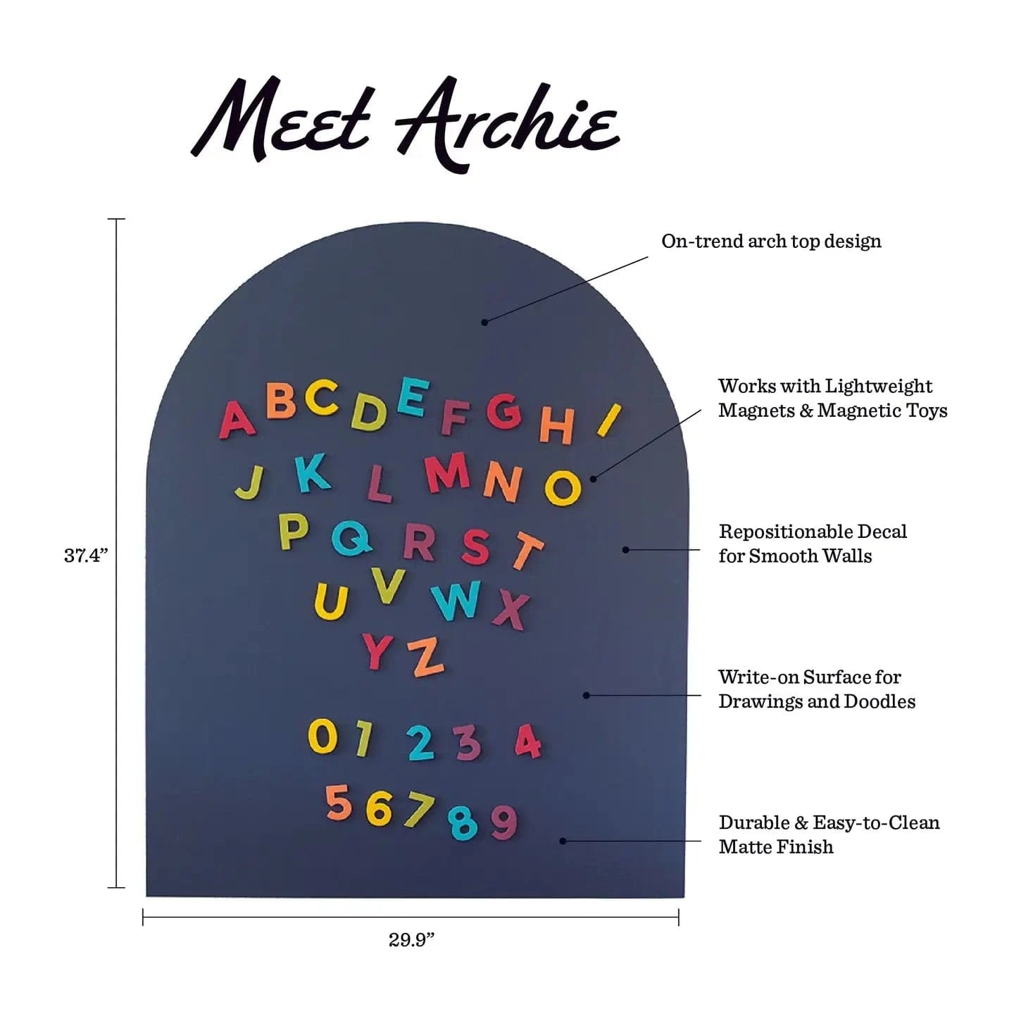 Slate Blue Magnetic Arch Wall Decal The Type Set Co. Lil Tulips