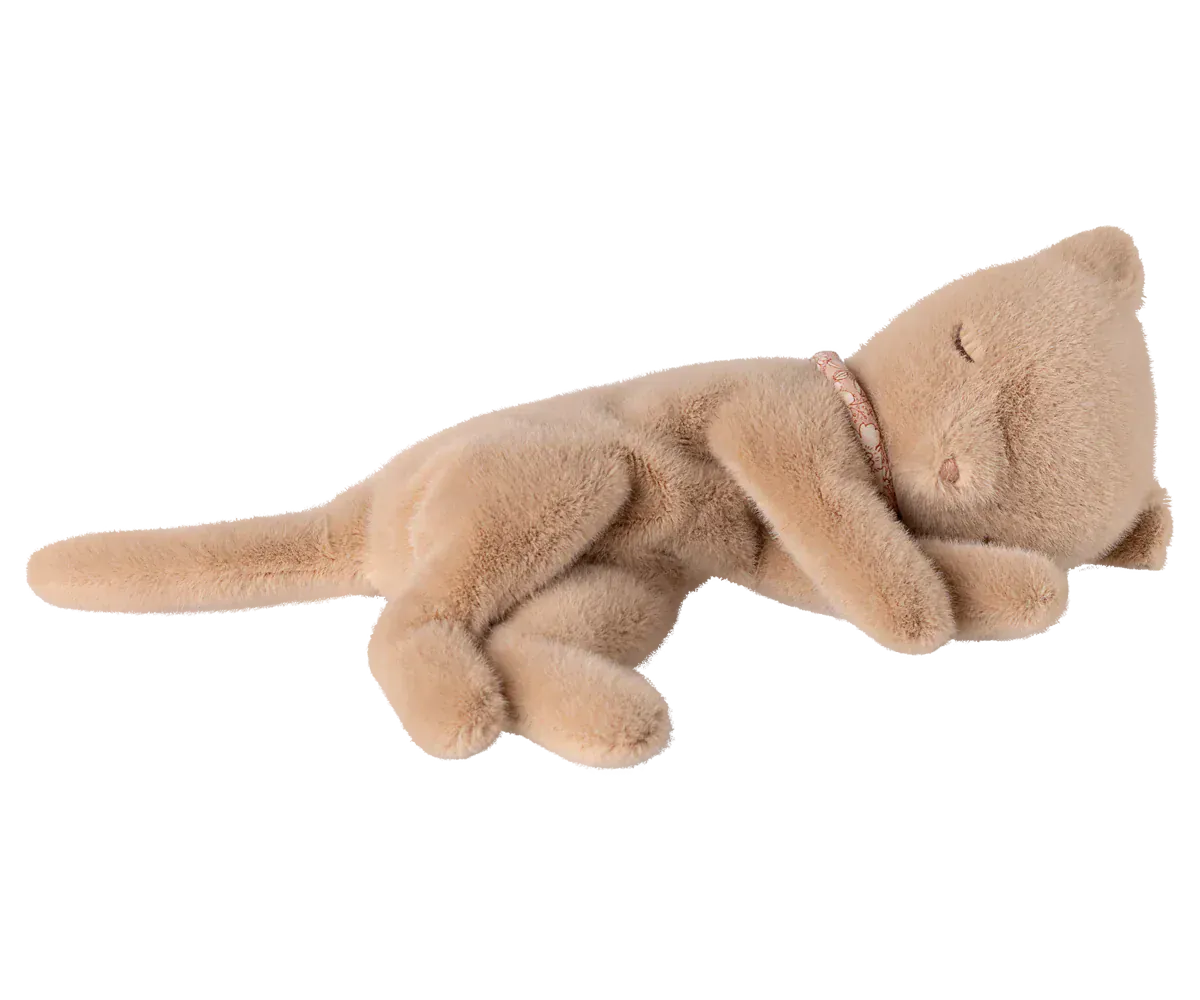 Sleeping kitten plush, Small - Cream peach Maileg Lil Tulips